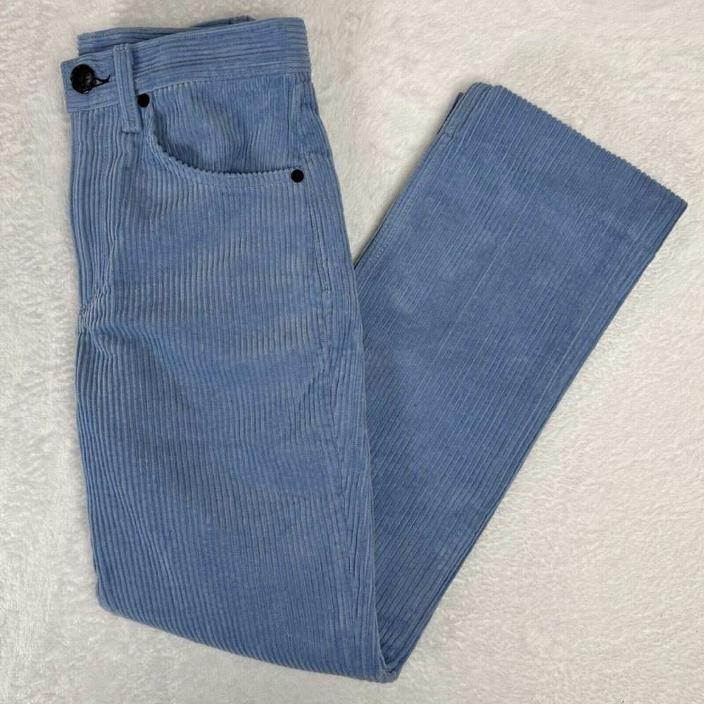 Rag & Bone Riviera High Waist Ankle Straight Corduroy Jeans Size 24 Baby blue - Picture 15 of 15